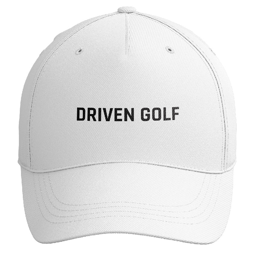 Driven Golf Cap - 3D Text - White